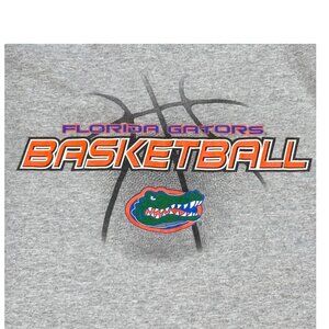 Florida Gators Basketball T-Shirt 2XL Gray Cotton Mens Short Sleeve Sports Tee